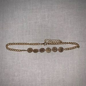 Gold choker necklace